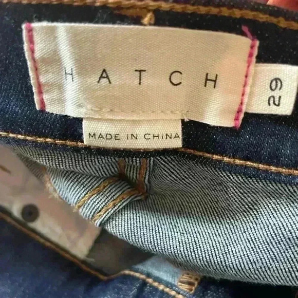 Hatch Slim Maternity Jean Under Belly Slim Leg Color Rinse Dark Wash sz 29. - Picture 9 of 11